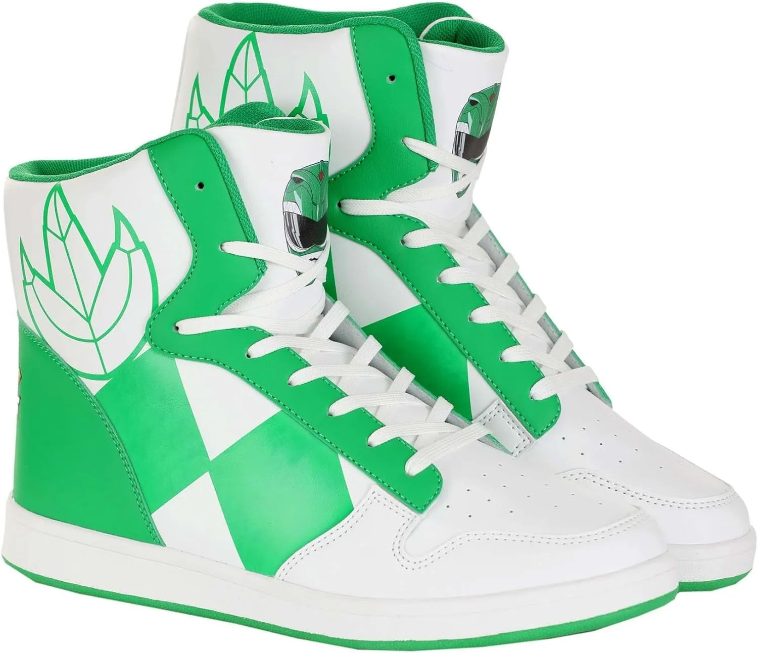 Fun Costumes Inspired Power Rangers Sneakers - (Green)