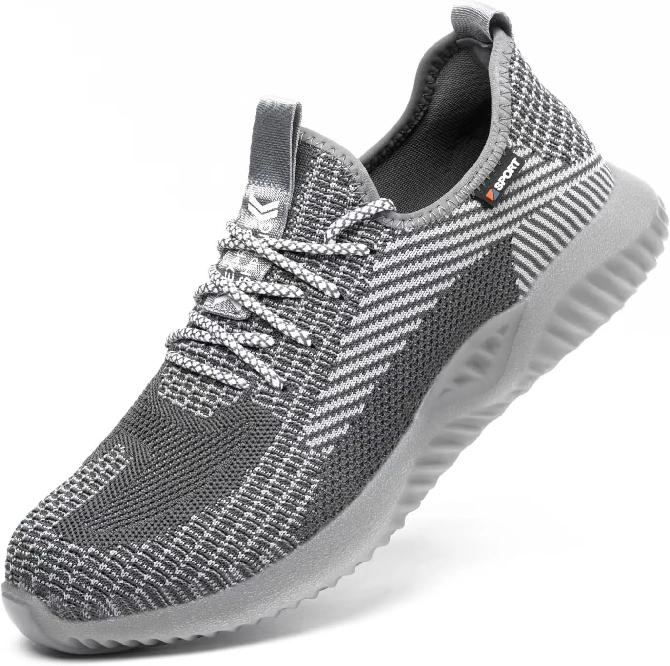 Furuian Steel Toe Shoes for Men Women Comfortable Non Slip Men's Safety Steel Toe Sneakers Industrial Warehouse Contstruction Work Shoes for Men