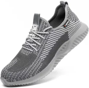 Furuian Steel Toe Shoes for Men Women Comfortable Non Slip Men's Safety Steel Toe Sneakers Industrial Warehouse Contstruction Work Shoes for Men