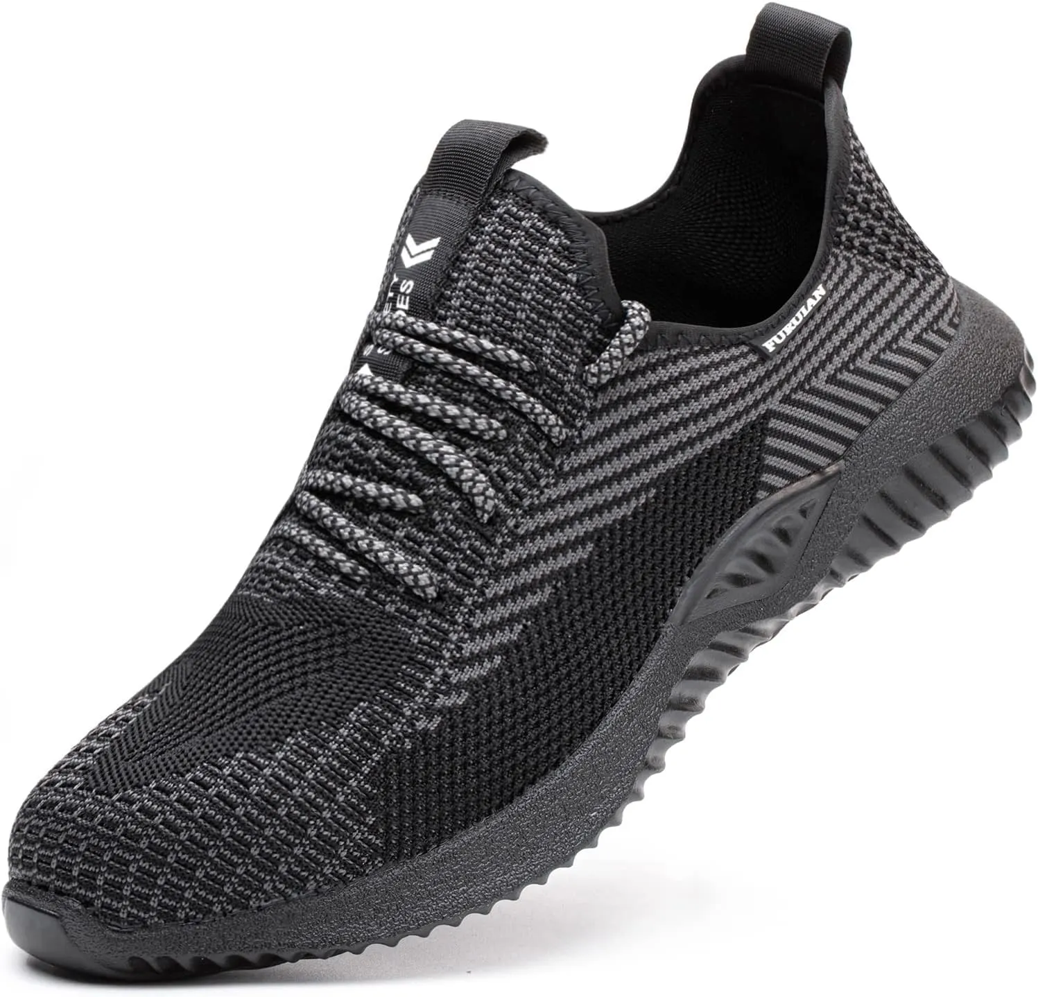 Furuian Steel Toe Shoes for Men Women Comfortable Non Slip Men's Safety Steel Toe Sneakers Industrial Warehouse Contstruction Work Shoes for Men