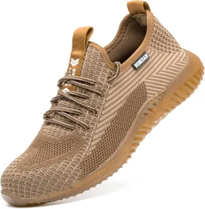 Furuian Steel Toe Shoes for Men Women Comfortable Non Slip Men's Safety Steel Toe Sneakers Industrial Warehouse Contstruction Work Shoes for Men