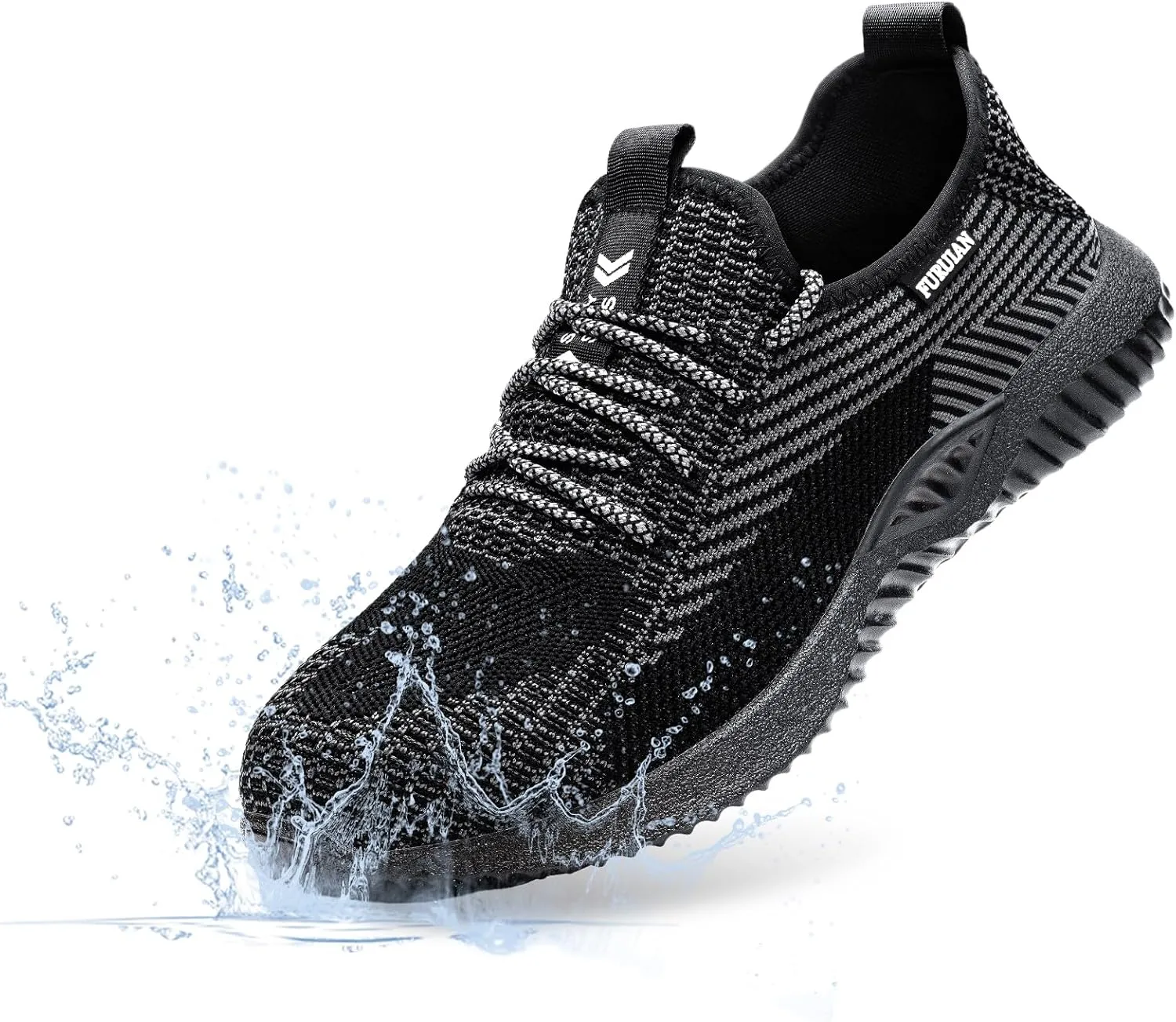 Furuian Waterproof Steel Toe Shoes for Men Comfortable Non Slip Safety Sneakers Warehouse Industry Contstruction Work Shoes for Men