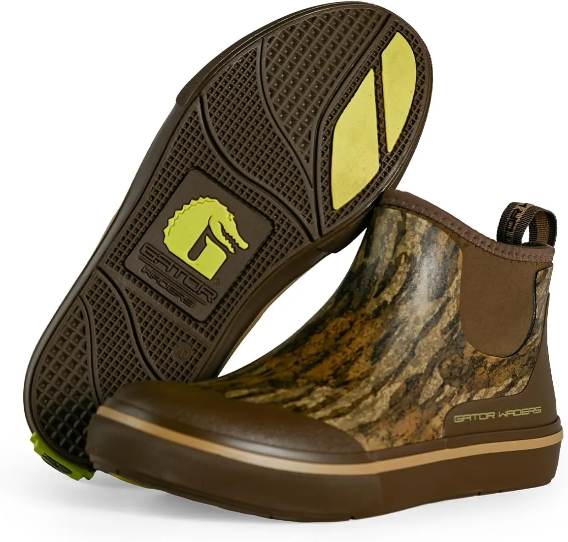 Gator Waders Men's Camp Boots - Durable Slip-Resistant Neoprene Lined Waterproof Ankle Boots for Camping, Fishing & Hiking