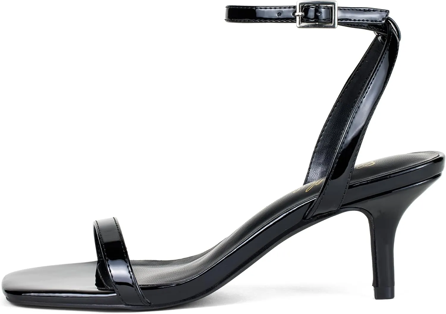 GENSHUO Women Stiletto Heeled Sandals Square Open Toe Ankle Strap Heels Sexy Strappy Dress High Heel Shoes