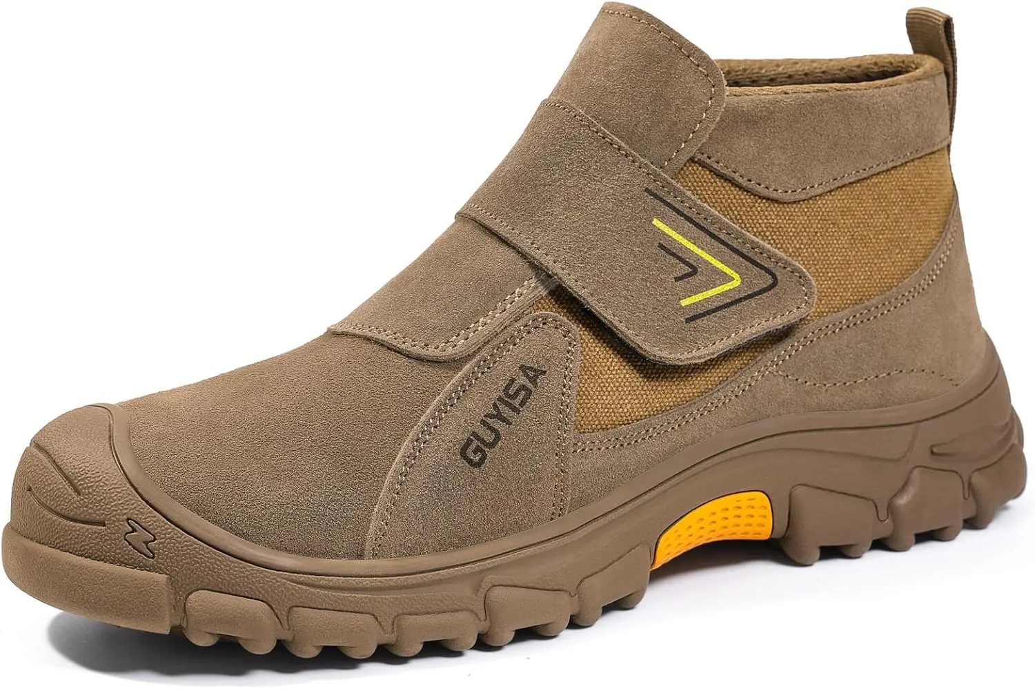 GLANOUDUN Welding Boots for Men Slip on Work Boots for Men Steel Toe Boot Comfortable Welder Boot Construction Safety Footwear Indestructible Men's Steel Toe Shoes