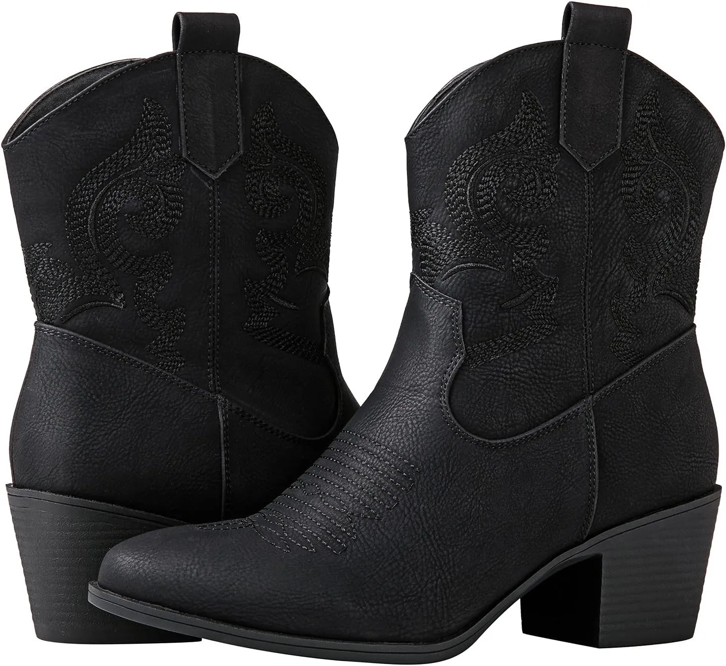 GLOBALWIN Women's The Western Wear Fashion Cowboy Cowgirl Free Birds Country Concert Disco Outfits Low Heel Walking Boots For Ladies