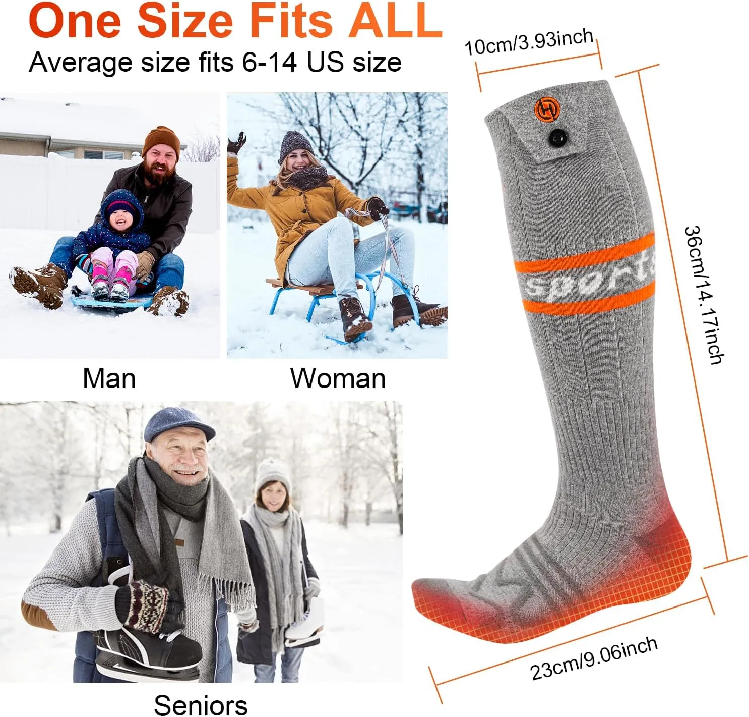 Heated Socks for Men Women APP Control Electric Heating Socks 7000mAh Rechargeable Battery Heate Thermal Socks for Winter Camping Fishing Cycling Skiing Hunting Hiking