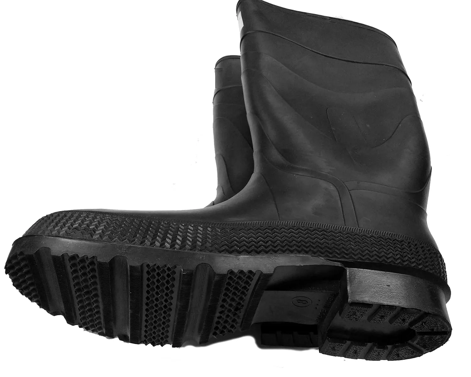 Herco 16" Black Rubber Steel Toe Rain Work Boots - Men's Size 8