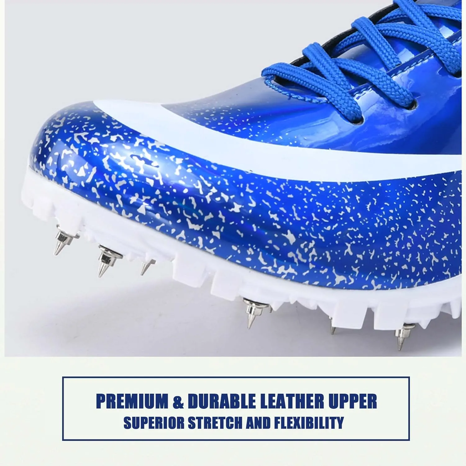 HESBITEUL Mens Track and Field Shoes Sprint Sport Sneakers Youth Professional Training Racing Running Shoes