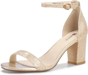 IDIFU Women's 3 Inch Heel Sandals for Women