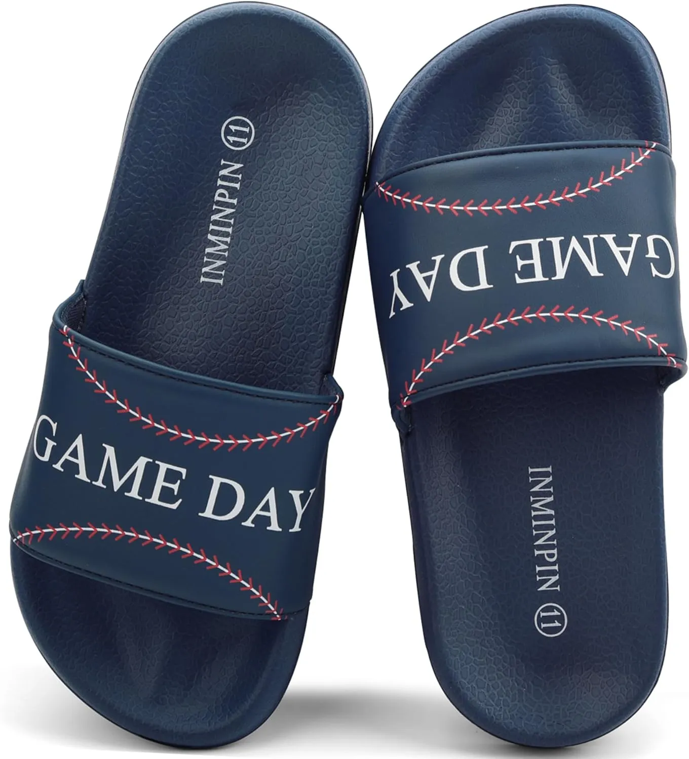 INMINPIN Kids Boys Girls Ball Sports Slides Sandals Ultra Comfortable Beach Pool Shower Shoes House Slide Indoor Outdoor for Sports Fan