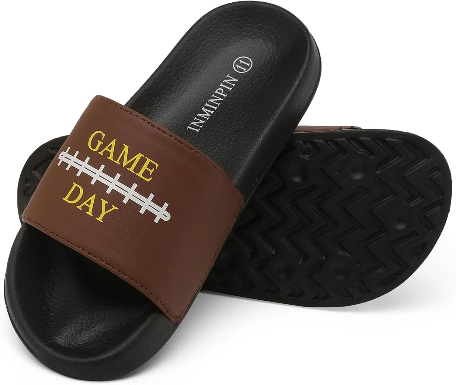 INMINPIN Kids Boys Girls Ball Sports Slides Sandals Ultra Comfortable Beach Pool Shower Shoes House Slide Indoor Outdoor for Sports Fan