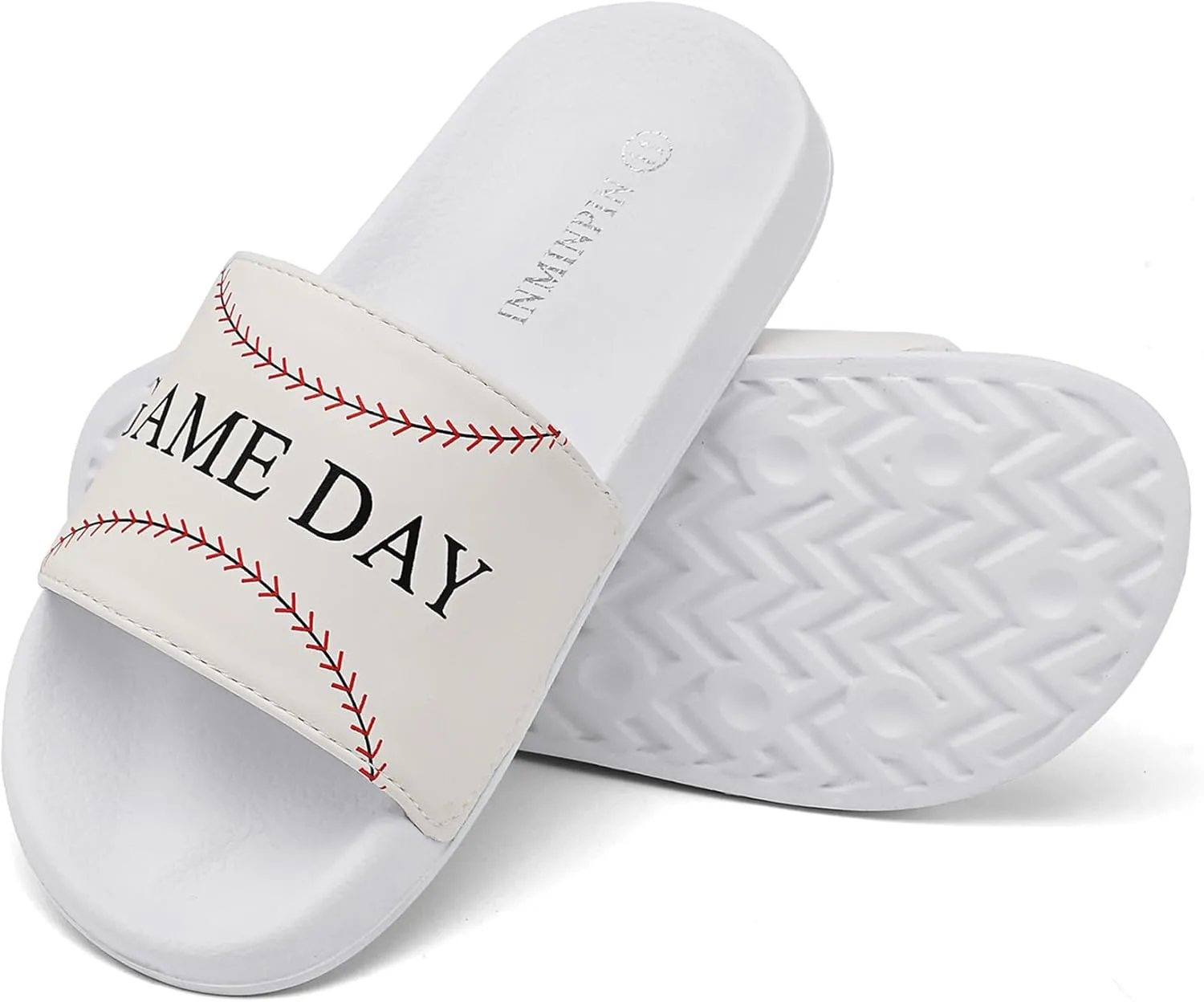 INMINPIN Kids Boys Girls Ball Sports Slides Sandals Ultra Comfortable Beach Pool Shower Shoes House Slide Indoor Outdoor for Sports Fan