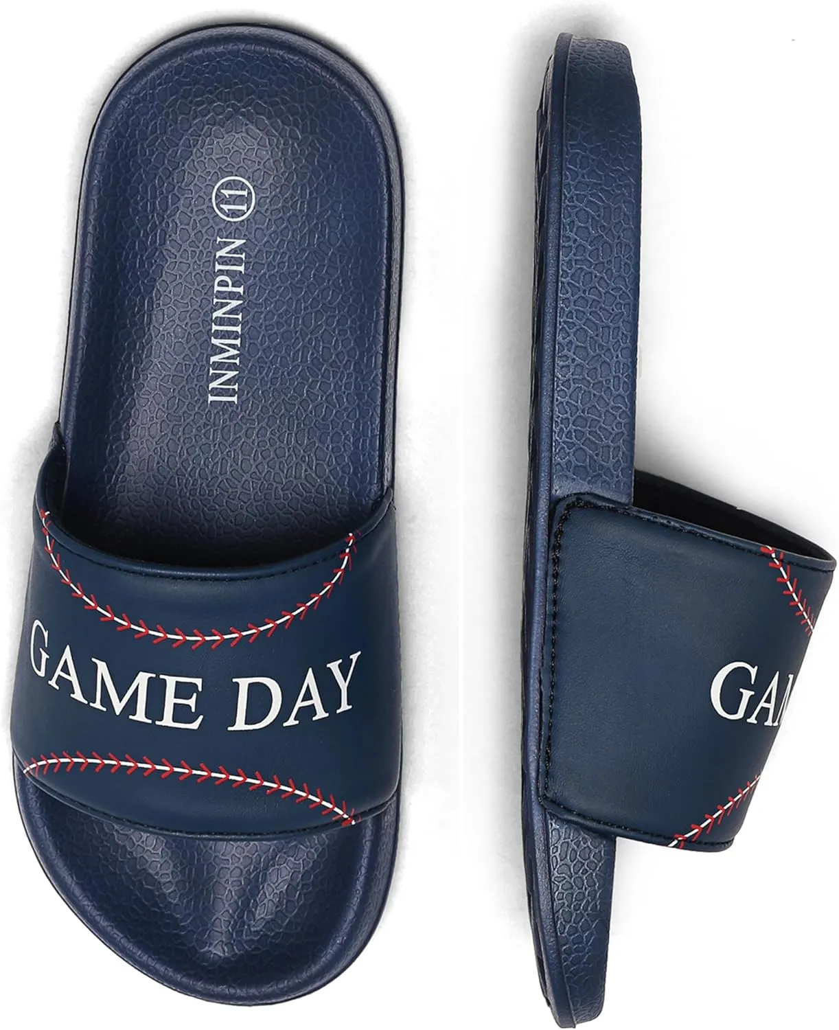 INMINPIN Kids Boys Girls Ball Sports Slides Sandals Ultra Comfortable Beach Pool Shower Shoes House Slide Indoor Outdoor for Sports Fan