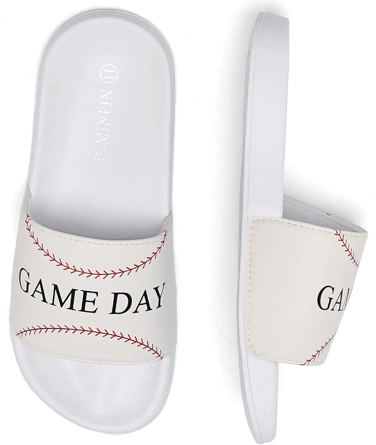 INMINPIN Kids Boys Girls Ball Sports Slides Sandals Ultra Comfortable Beach Pool Shower Shoes House Slide Indoor Outdoor for Sports Fan