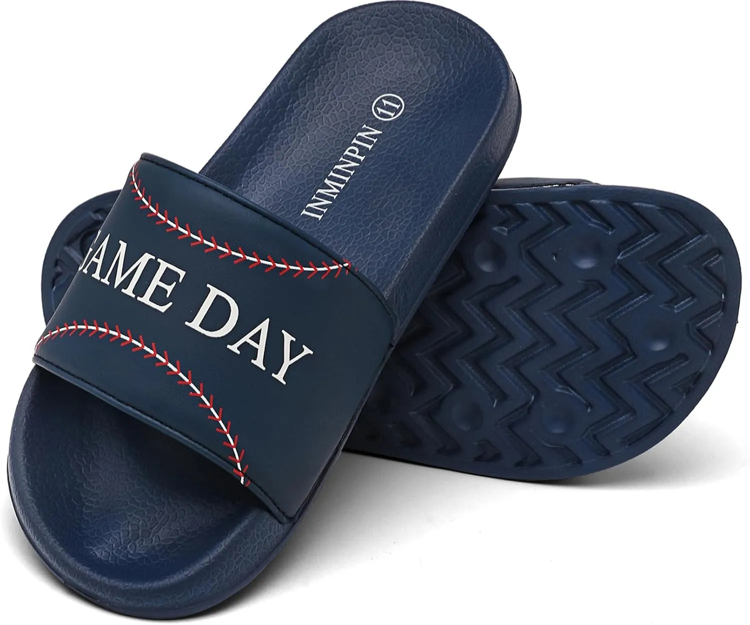 INMINPIN Kids Boys Girls Ball Sports Slides Sandals Ultra Comfortable Beach Pool Shower Shoes House Slide Indoor Outdoor for Sports Fan