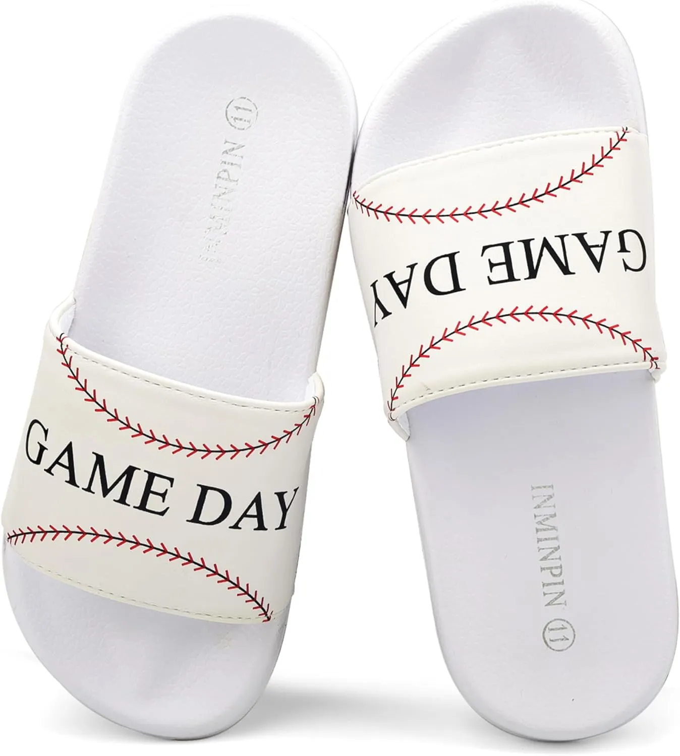 INMINPIN Kids Boys Girls Ball Sports Slides Sandals Ultra Comfortable Beach Pool Shower Shoes House Slide Indoor Outdoor for Sports Fan