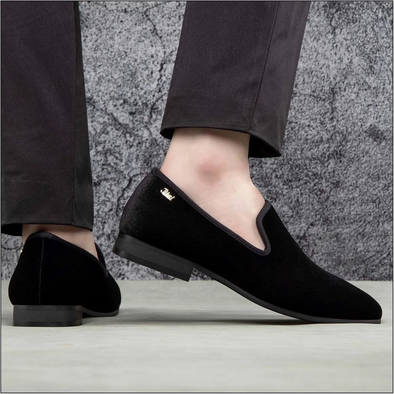 JITAI Men Loafers Slip-On Shoes for Men Fashion Dress Shoes Tuxedo Shoes