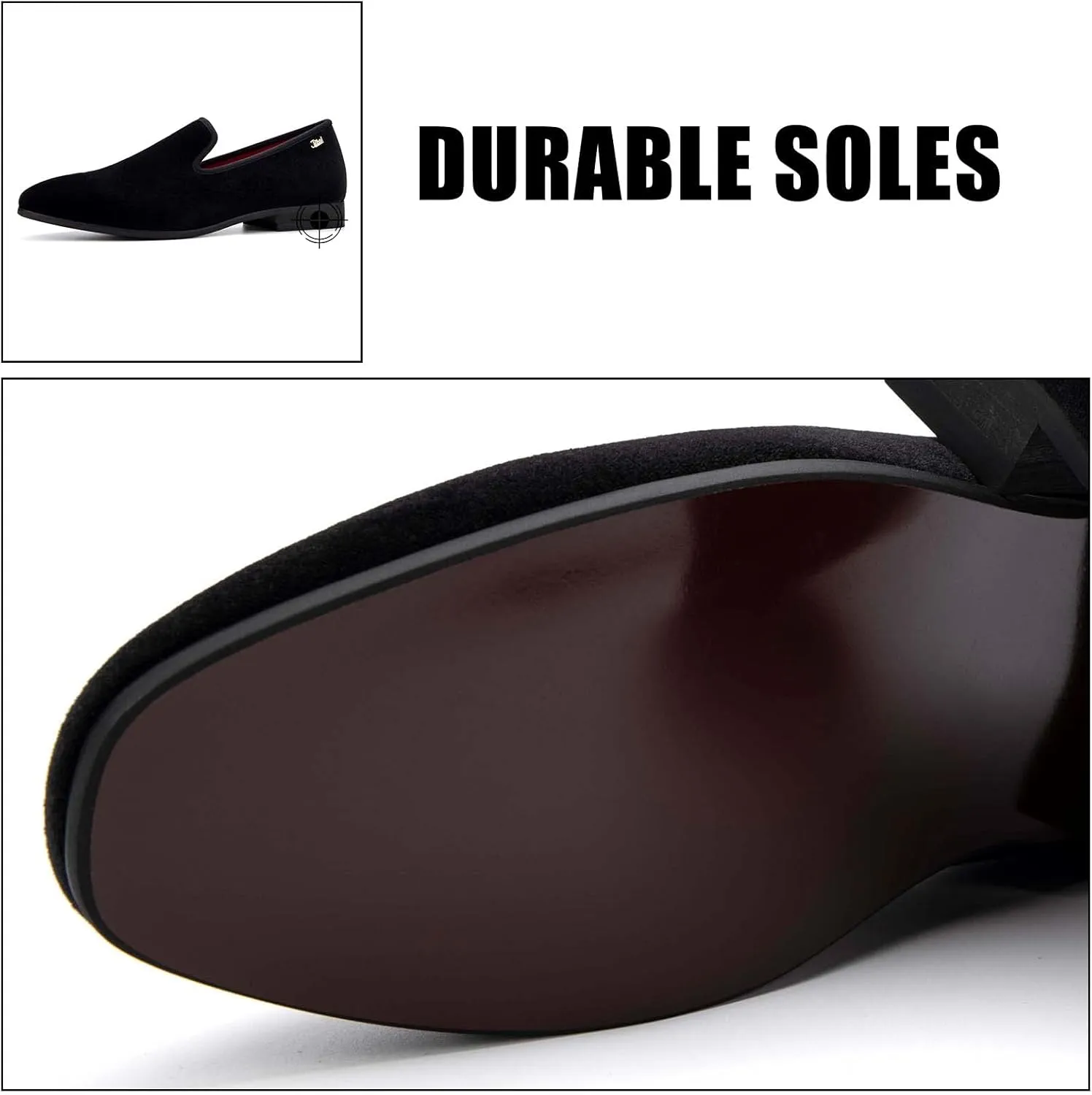 JITAI Men Loafers Slip-On Shoes for Men Fashion Dress Shoes Tuxedo Shoes