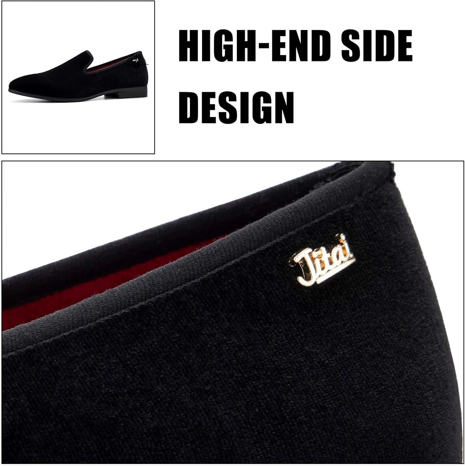 JITAI Men Loafers Slip-On Shoes for Men Fashion Dress Shoes Tuxedo Shoes