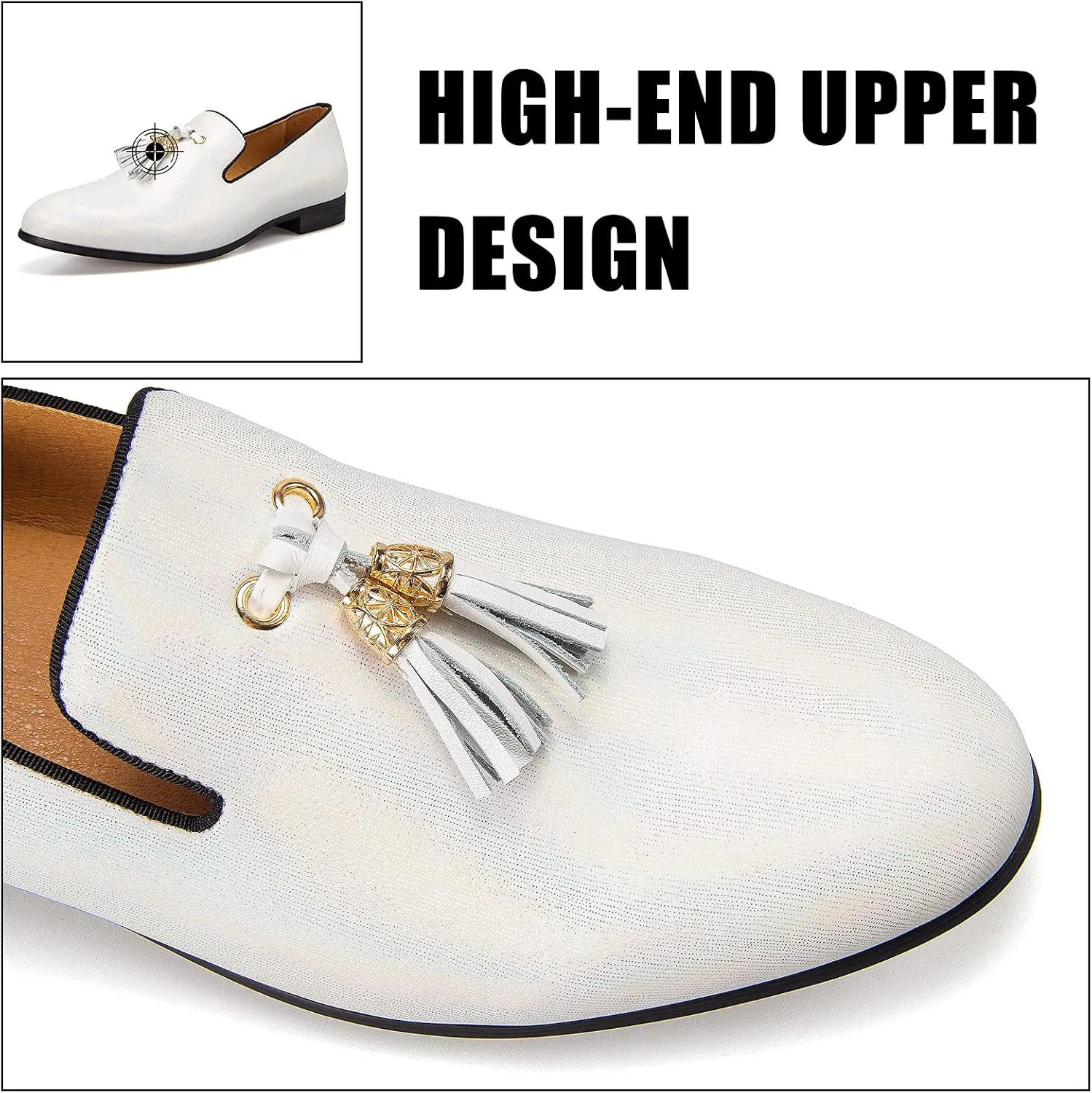 JITAI Men's Fashion Loafers Wedding Shoes Loafers for Men Party Shoes