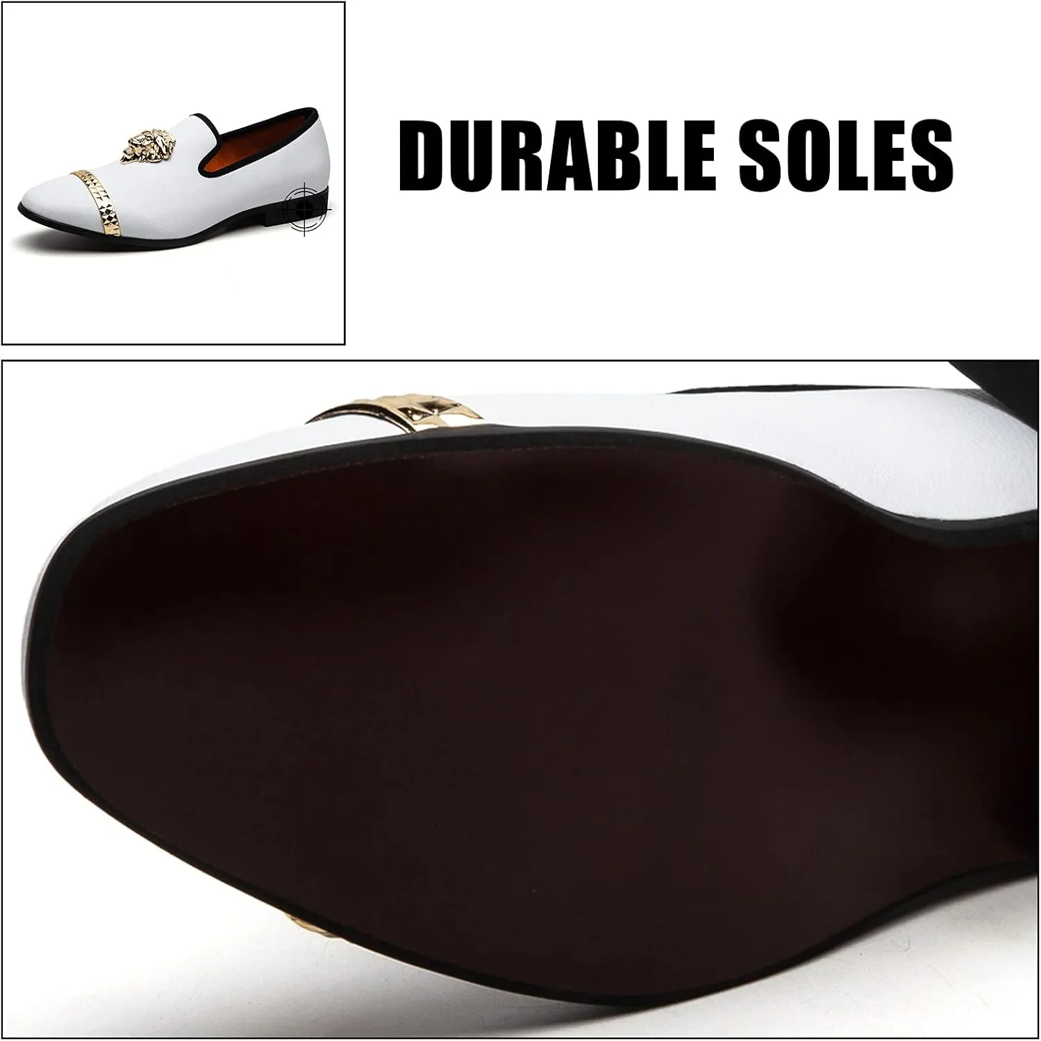 JITAI Men's Fashion Loafers Wedding Shoes Loafers for Men Party Shoes