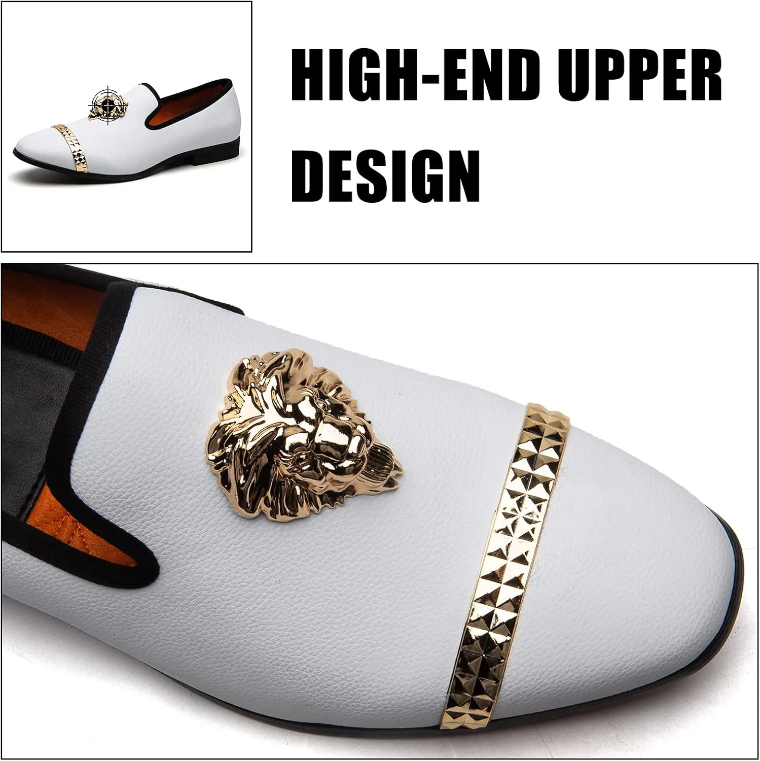 JITAI Men's Fashion Loafers Wedding Shoes Loafers for Men Party Shoes