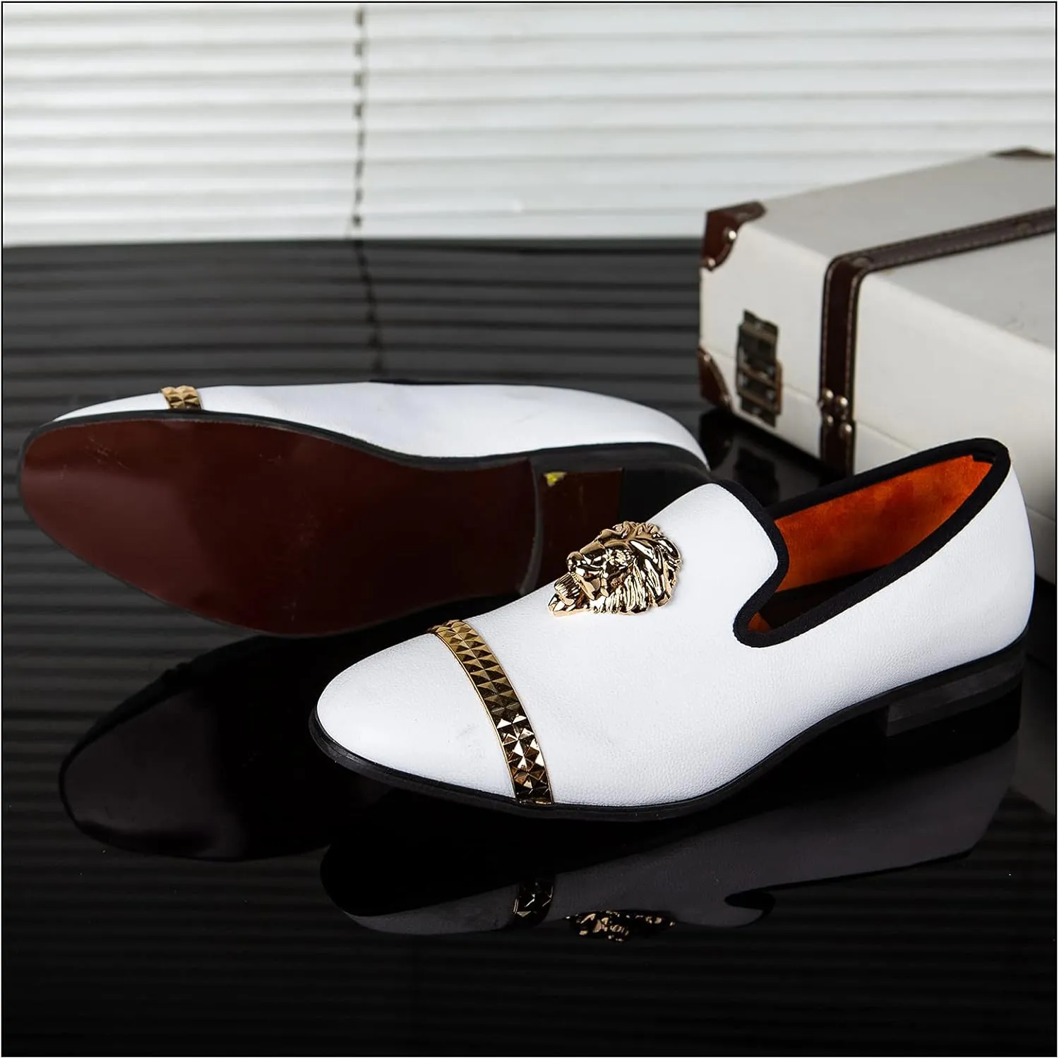 JITAI Men's Fashion Loafers Wedding Shoes Loafers for Men Party Shoes