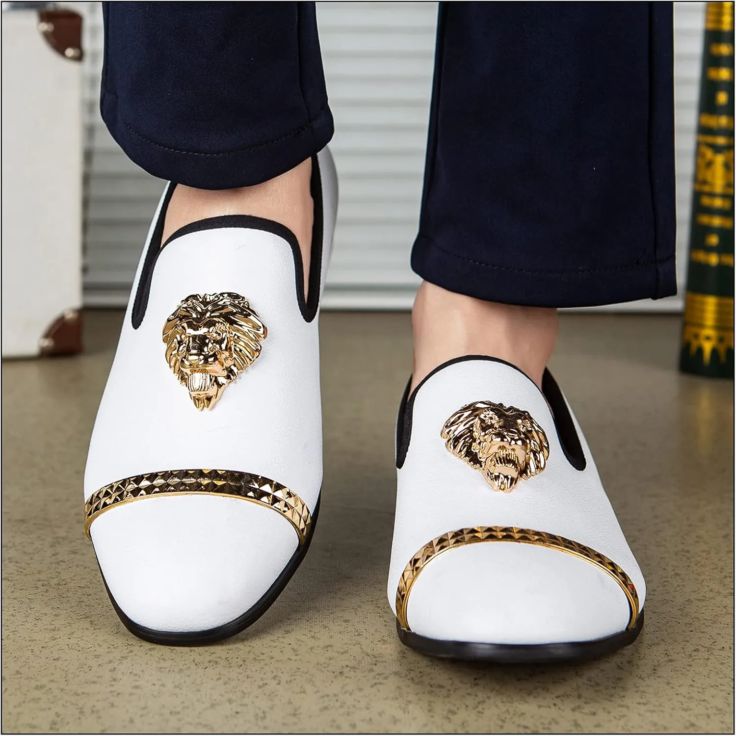 JITAI Men's Fashion Loafers Wedding Shoes Loafers for Men Party Shoes