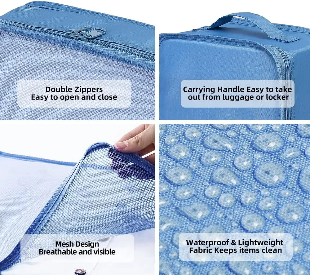 JJ POWER Travel Packing Cubes, Luggage Organizers with Shoe Bag