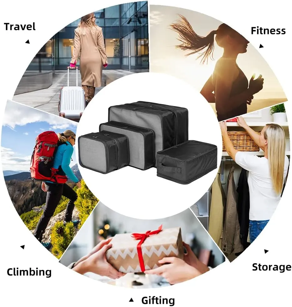JJ POWER Travel Packing Cubes, Luggage Organizers with Shoe Bag