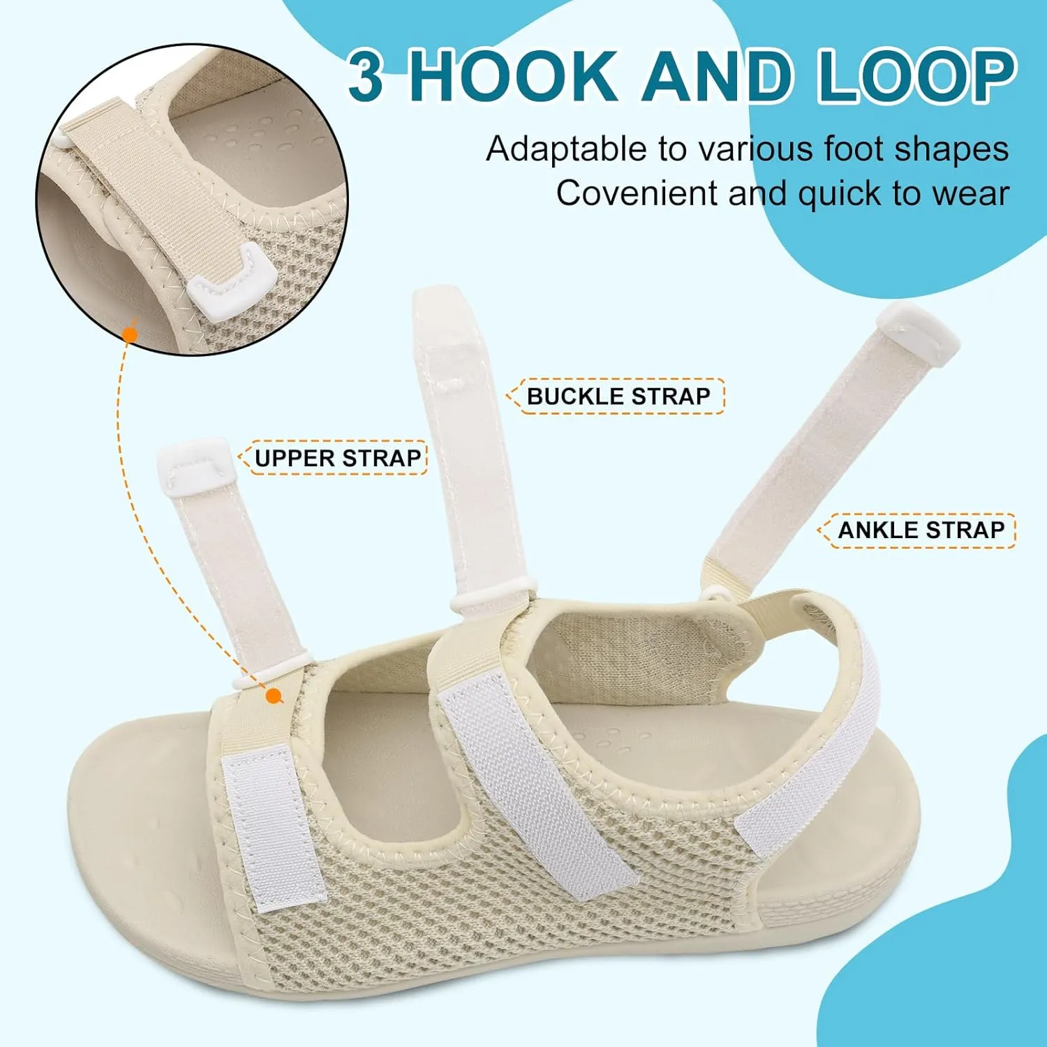 JOINFREE Womens Orthopedic Walking Hiking Sandals Adjustable Open Toe Sports Water Sandals with Plantar Fasciitis Arch Support Thick Athletic Cushion Outdoor Beach Sandals