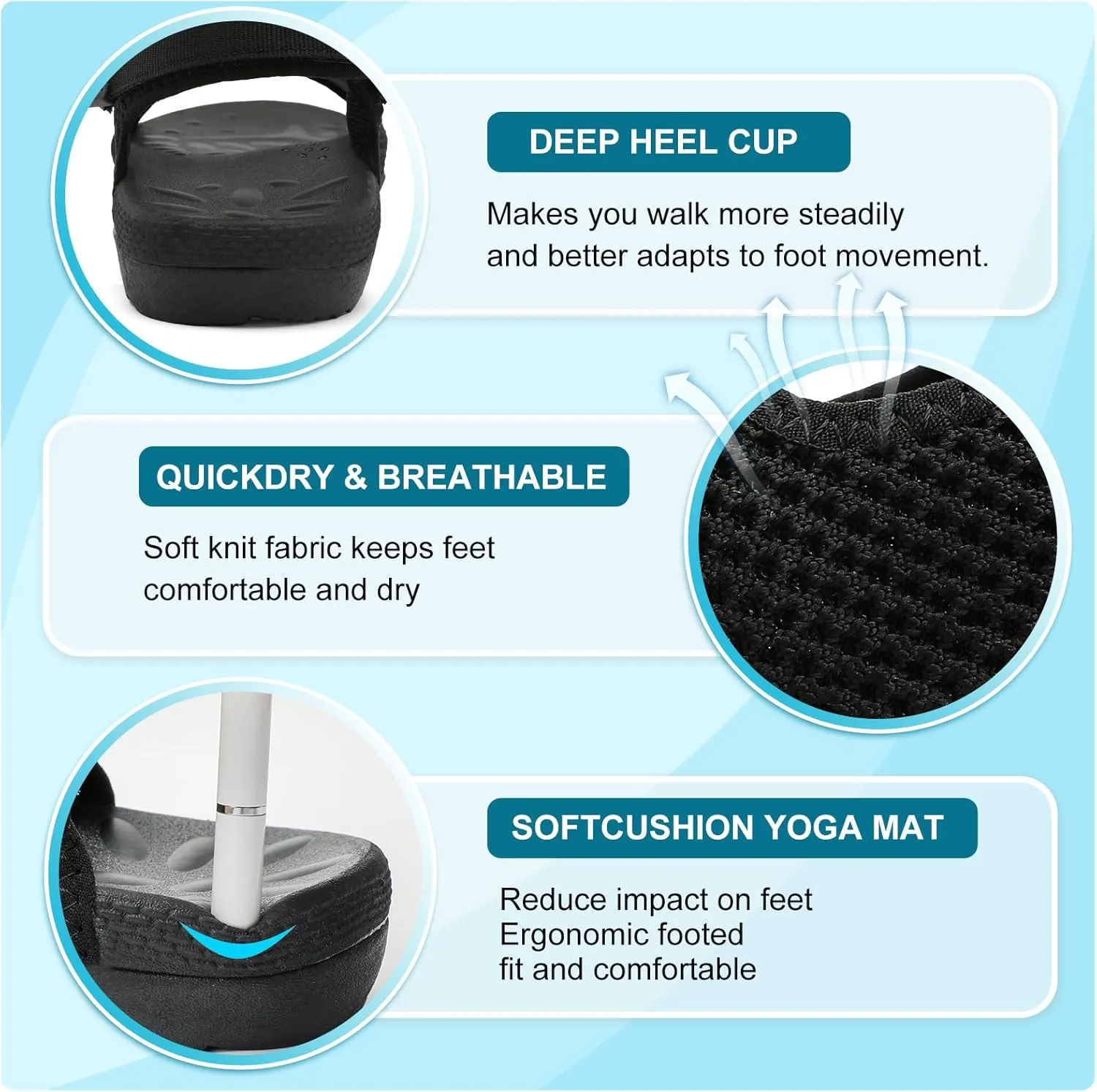 JOINFREE Womens Orthopedic Walking Hiking Sandals Adjustable Open Toe Sports Water Sandals with Plantar Fasciitis Arch Support Thick Athletic Cushion Outdoor Beach Sandals