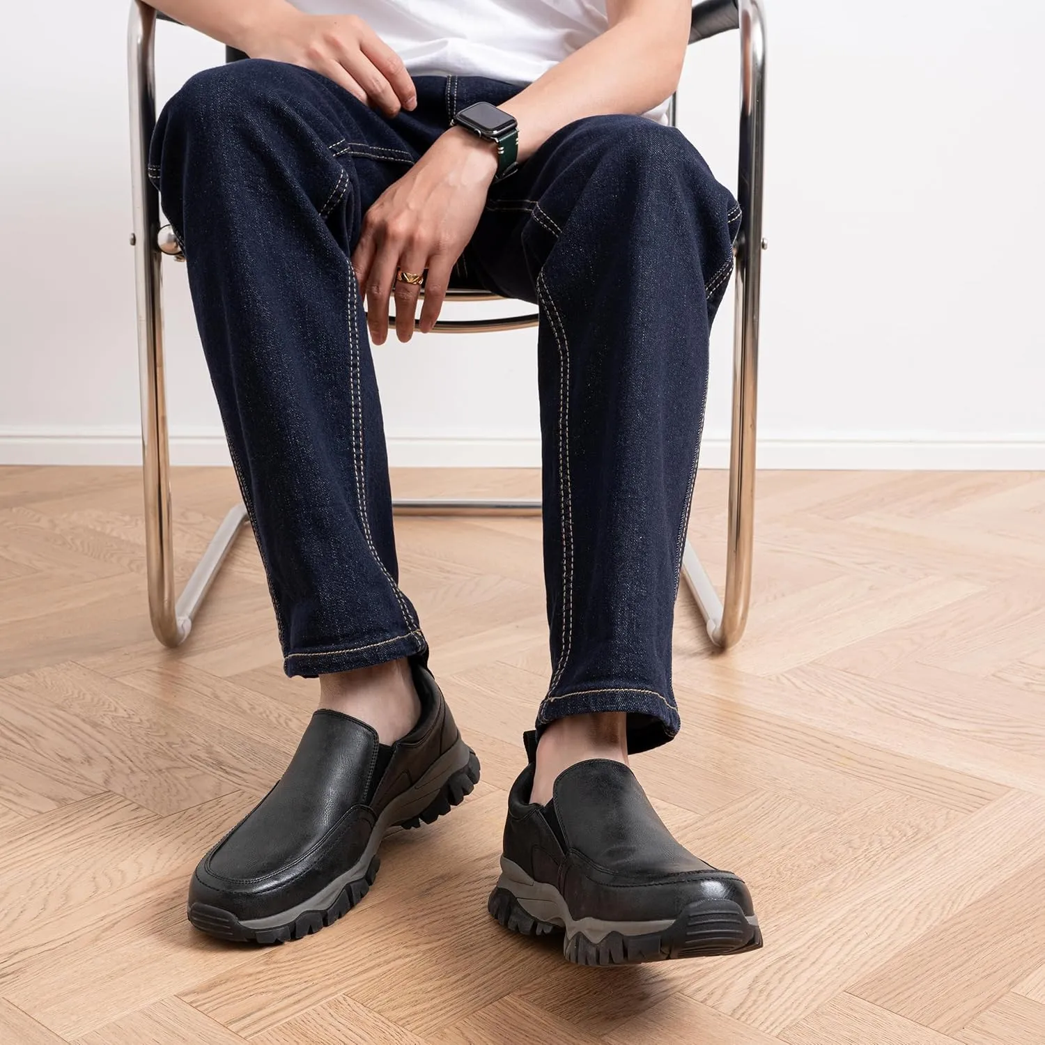 Jousen Loafers for Men Arch Support Comfortable Mens Slip On Shoes