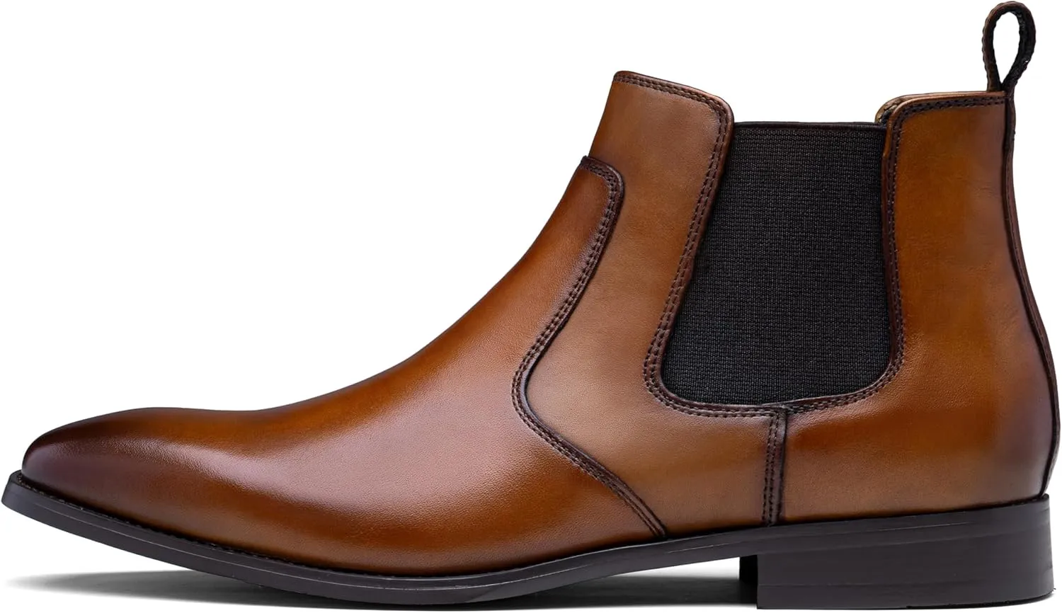 Jousen Men's Chelsea Boots Polished Premium Leather Ankle Dress Boots Classic Retro Slip On Boots for Men