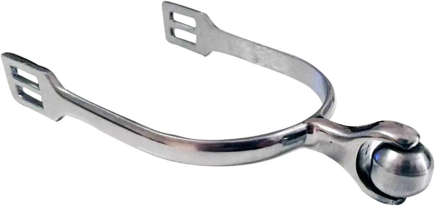 Just E Joy Horse Spurs Western Stainless Steel Spurs w/Roller Ball for Equestrian Boots Men Women Rider Horsemanship Lovers