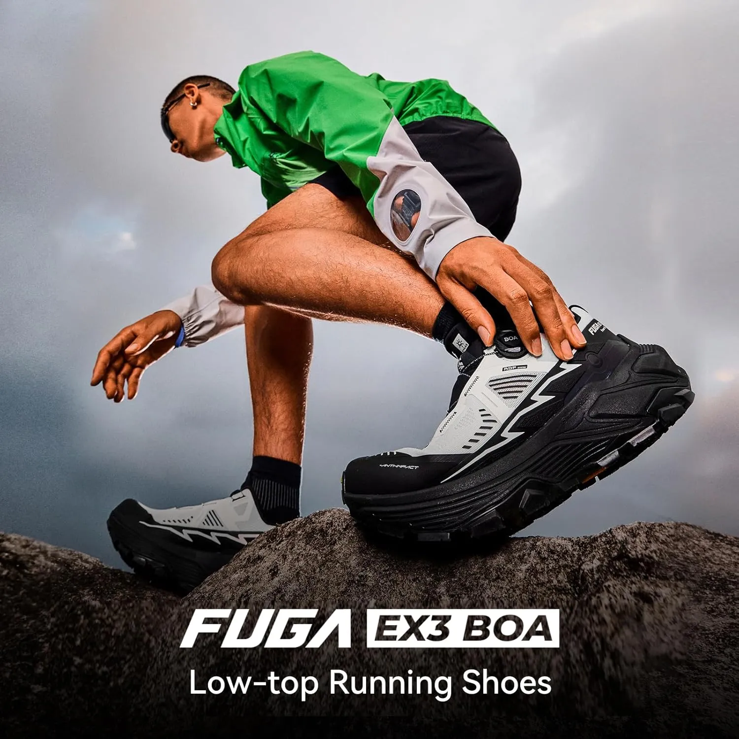 KAILAS Men's FUGA EX 3 BOA Trail Running Shoes Lightweight Non-Slip Wide Toe Box Shoe Walking Hiking Outdoor Footwear Sport Sneakers