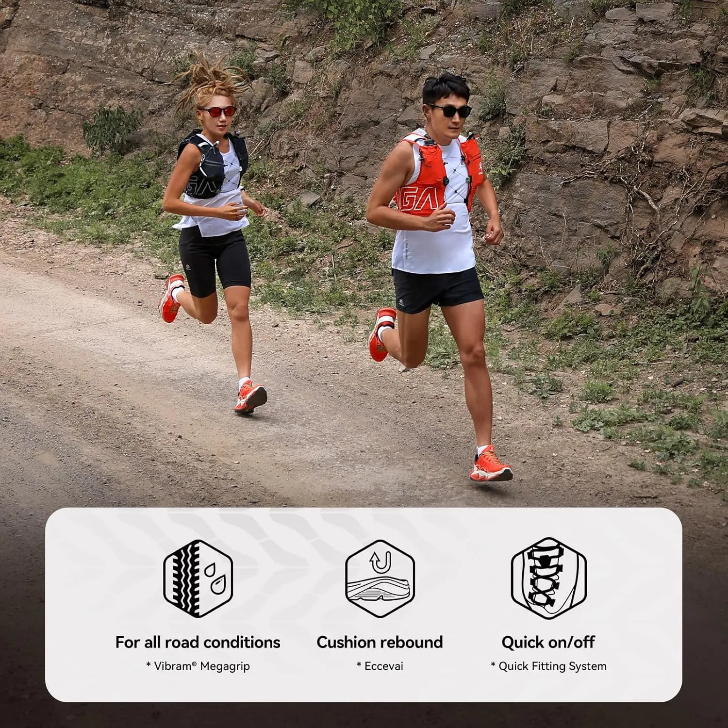 KAILAS Men's Fuga Yao Trail Running Shoes Non-Slip Lightweight Jogging Shoe Walking Hiking Outdoor Footwear Sport Sneakers
