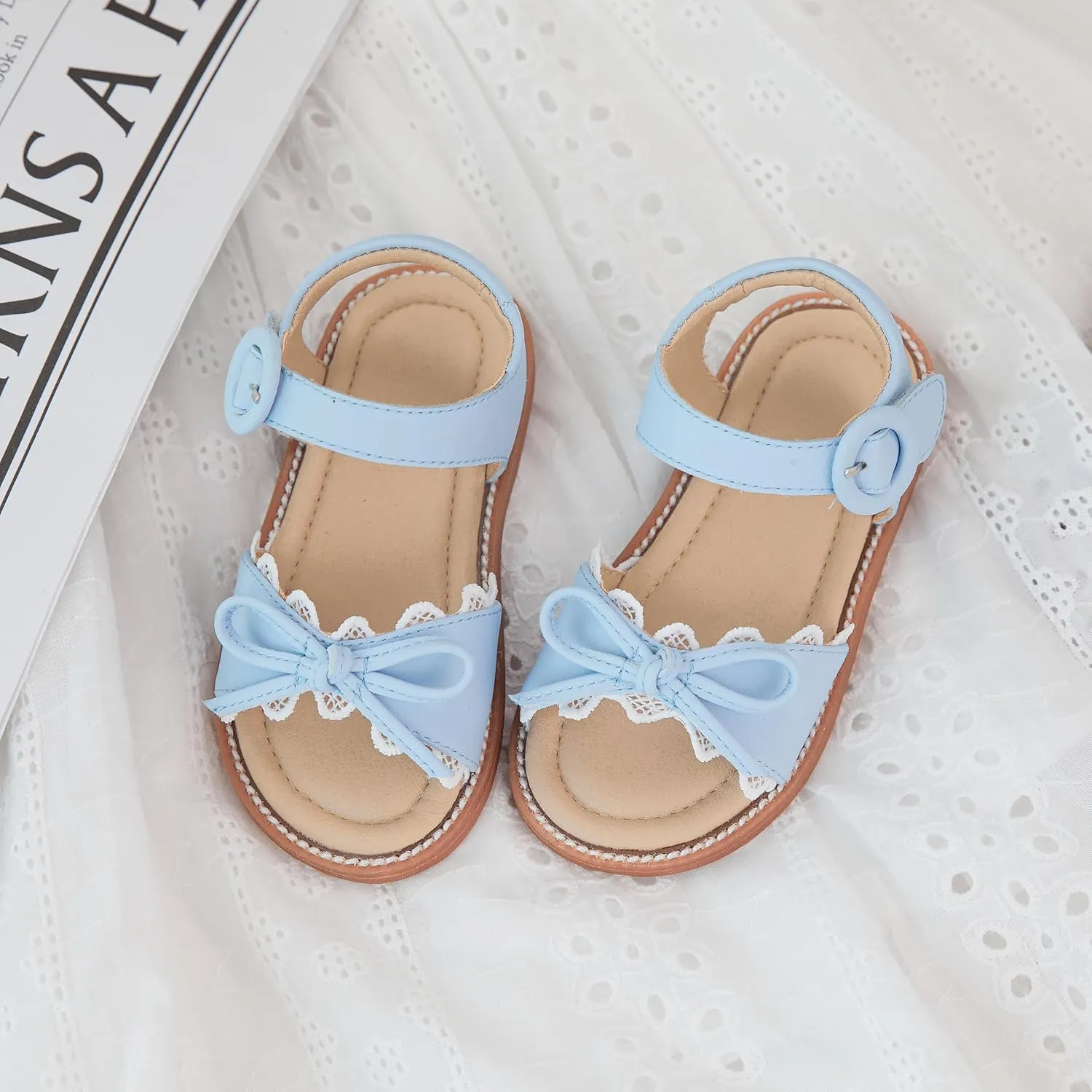 Kiderence Toddler Girls Sandals Little Girls Kids Summer Shoes Toddler Sandals