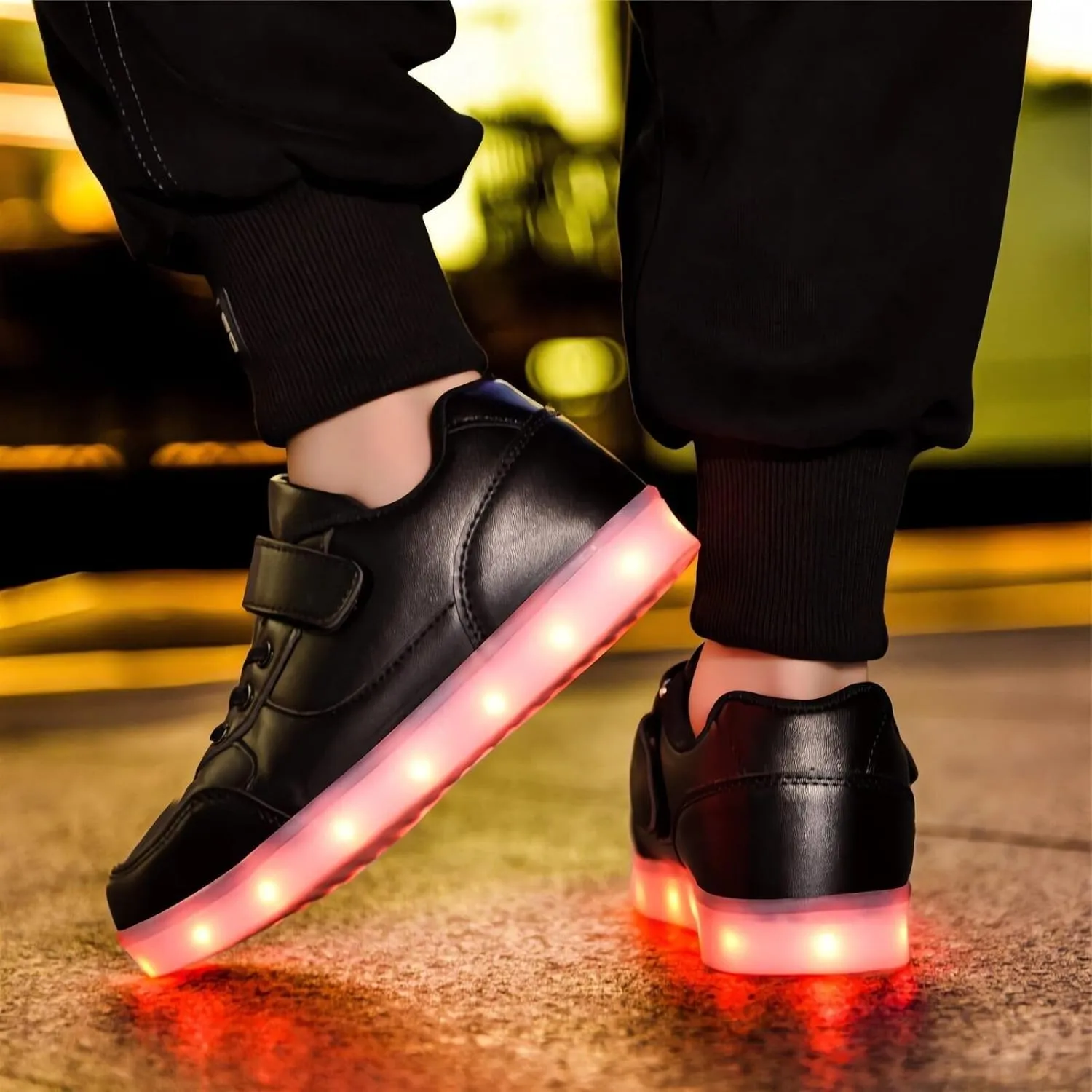 Kids LED Light up Shoes Sneakers Flashing Trainers USB Rechargeable Glowing Luminous for Boys Girls Toddler Child