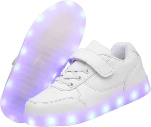 Kids LED Light up Shoes Sneakers Flashing Trainers USB Rechargeable Glowing Luminous for Boys Girls Toddler Child