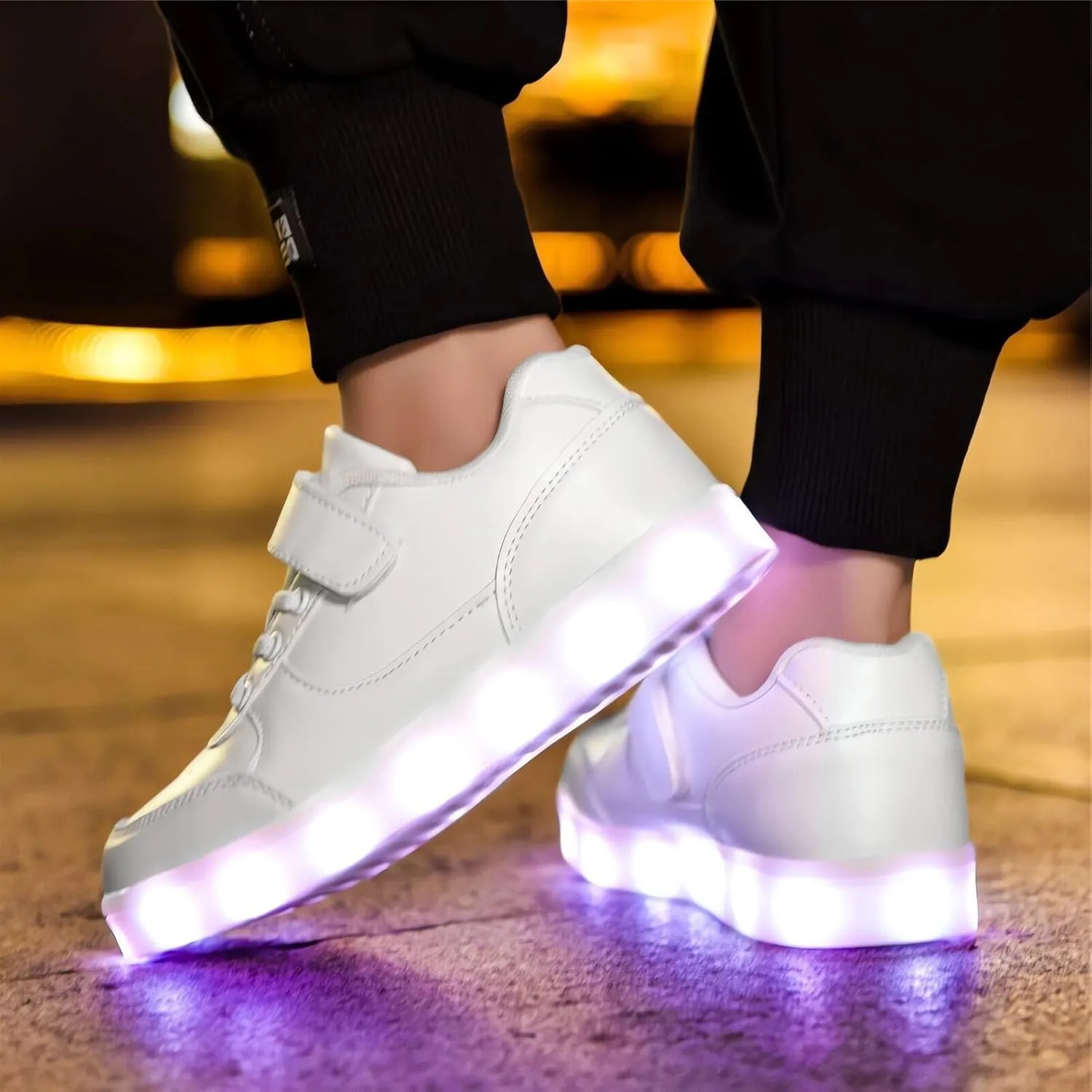 Kids LED Light up Shoes Sneakers Flashing Trainers USB Rechargeable Glowing Luminous for Boys Girls Toddler Child