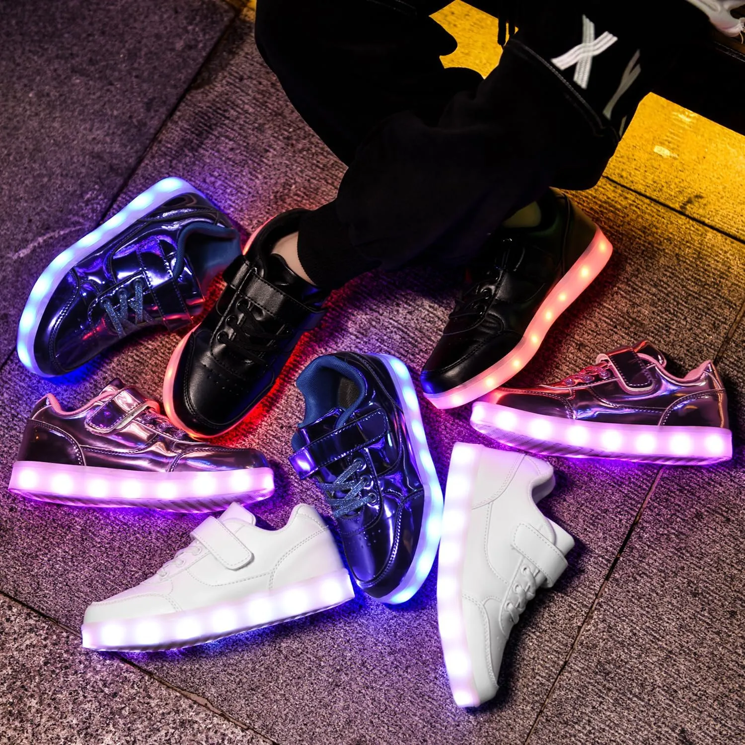 Kids Light up Shoes Led Shoes for Boys Girls USB Charging Flashing Trainers High Top Sneakers