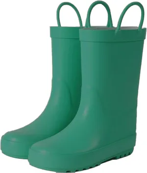 Kids Rain Boots - Toddler Waterproof Rubber Kids Rain Boots for Girls and Boys with Fun Patterns and Easy-On Handles