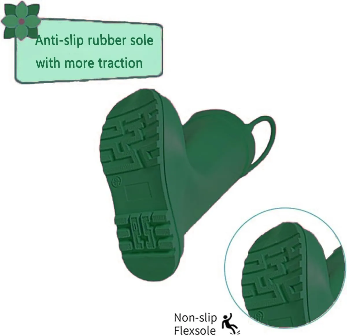 Kids Rain Boots - Toddler Waterproof Rubber Kids Rain Boots for Girls and Boys with Fun Patterns and Easy-On Handles