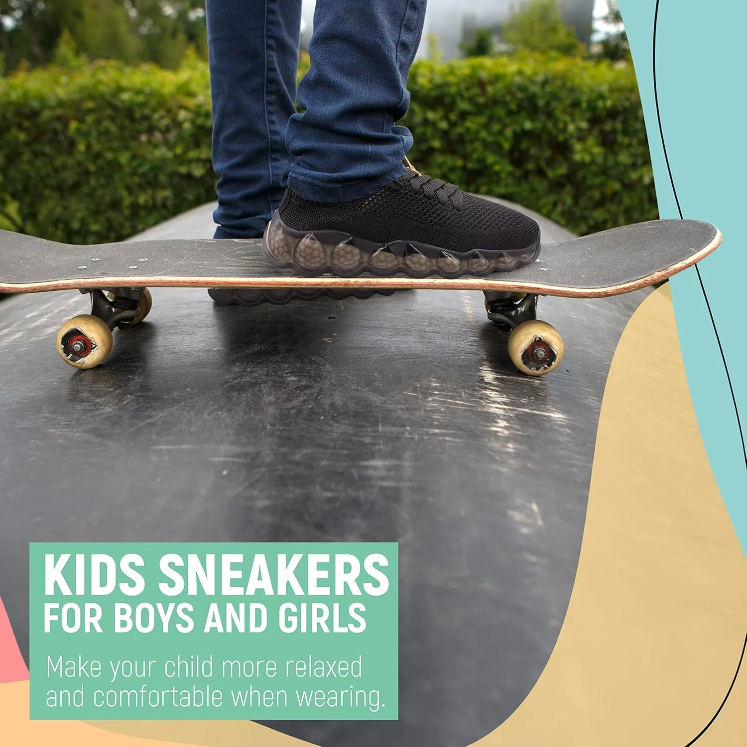 Kids Shoes for Boys & Girls - Lightweight & Breathable Boys & Girls Sneakers - Kids Athletic Shoes - Comfortable Boys and Girls Tennis Shoes with Rubber Sole