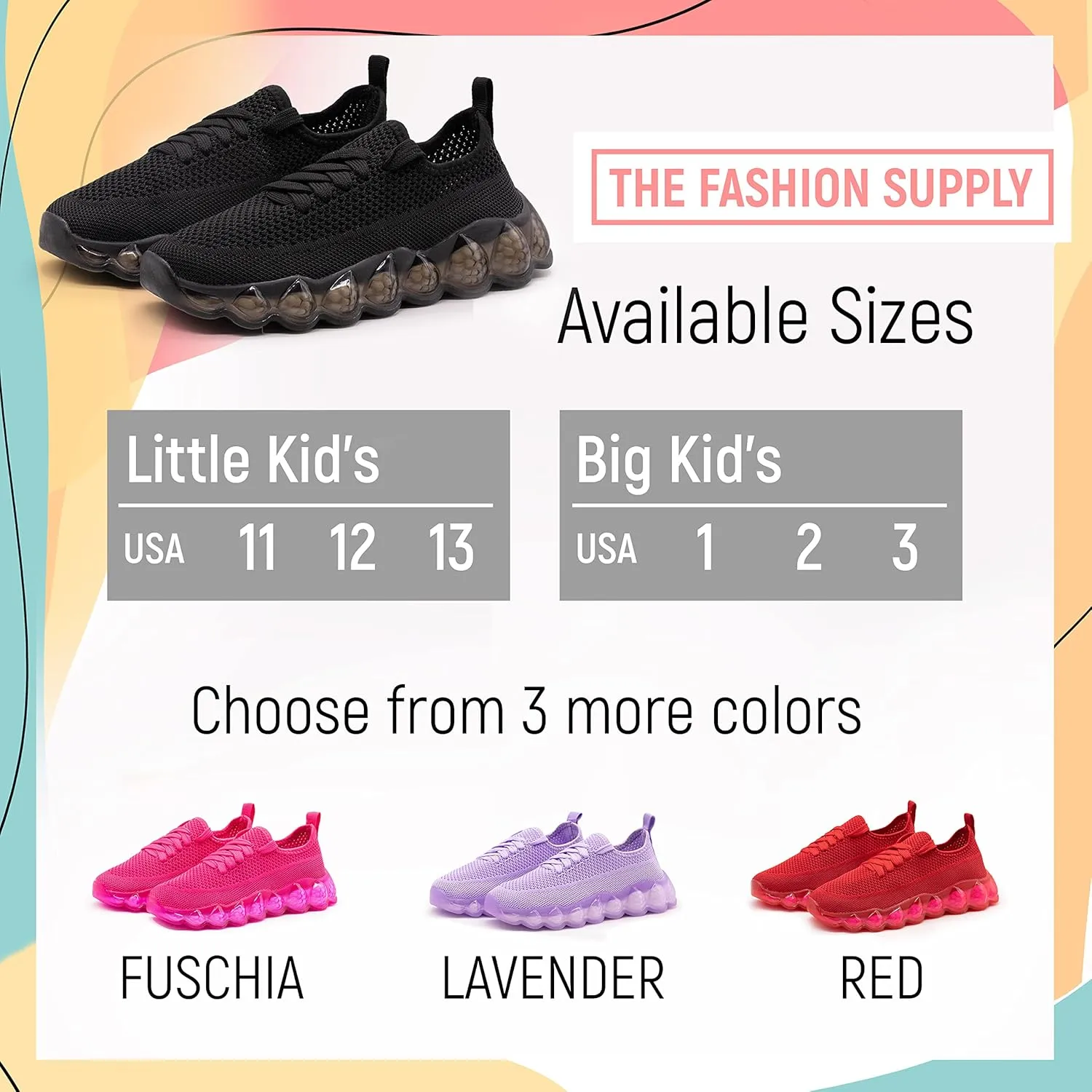 Kids Shoes for Boys & Girls - Lightweight & Breathable Boys & Girls Sneakers - Kids Athletic Shoes - Comfortable Boys and Girls Tennis Shoes with Rubber Sole