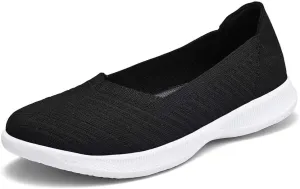 konhill Women's Slip on Loafers - Comfy Walking Tennis Low-Top Ballet Flat Nurse Shoes Casual Sneakers