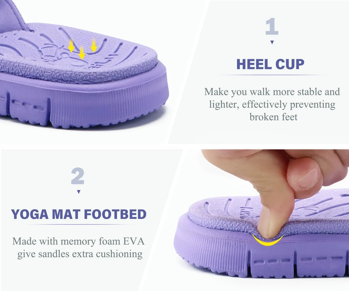 KuaiLu Comfortable Flip Flops for Women with Arch Support Summer Beach Walking Thong Sandals Slip On Indoor Outdoor