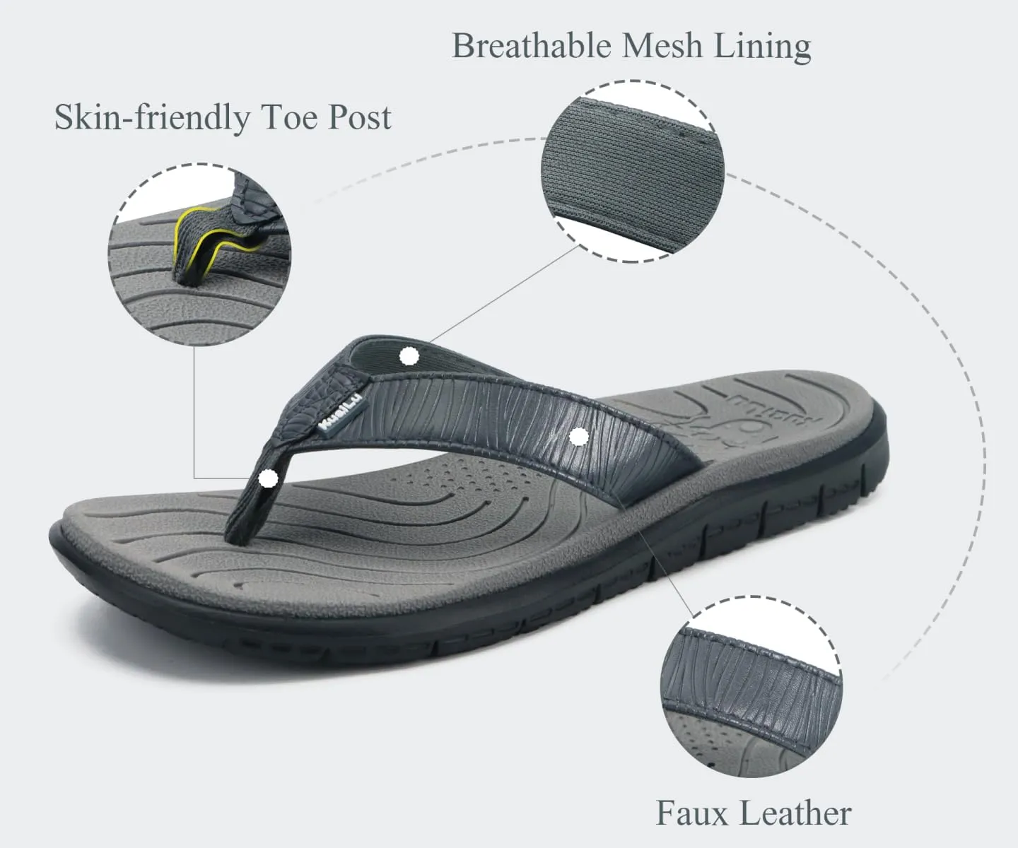 KuaiLu Comfortable Flip Flops for Women with Arch Support Summer Beach Walking Thong Sandals Slip On Indoor Outdoor